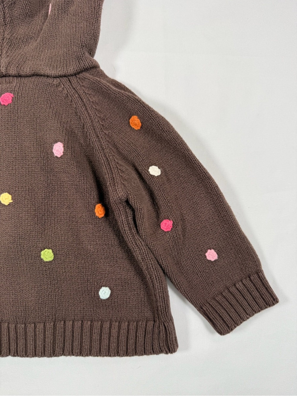 VINTAGE GYMBOREE Toddler Girls 2007 Botanical Babies Hooded Zip Cardigan 12-18M - Picture 9 of 11